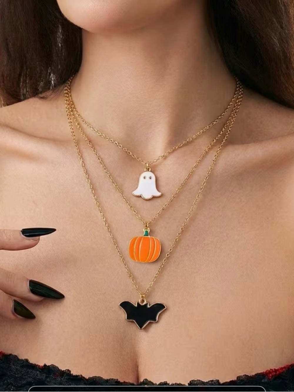 3 pcs Pumpkin Necklace